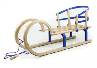 Luge escargot en bois pliable avec siège - 110cm
