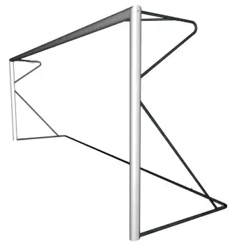 But de foot à 8 : 6 x 2.10 m en aluminium - Transportable - Couleur au choix