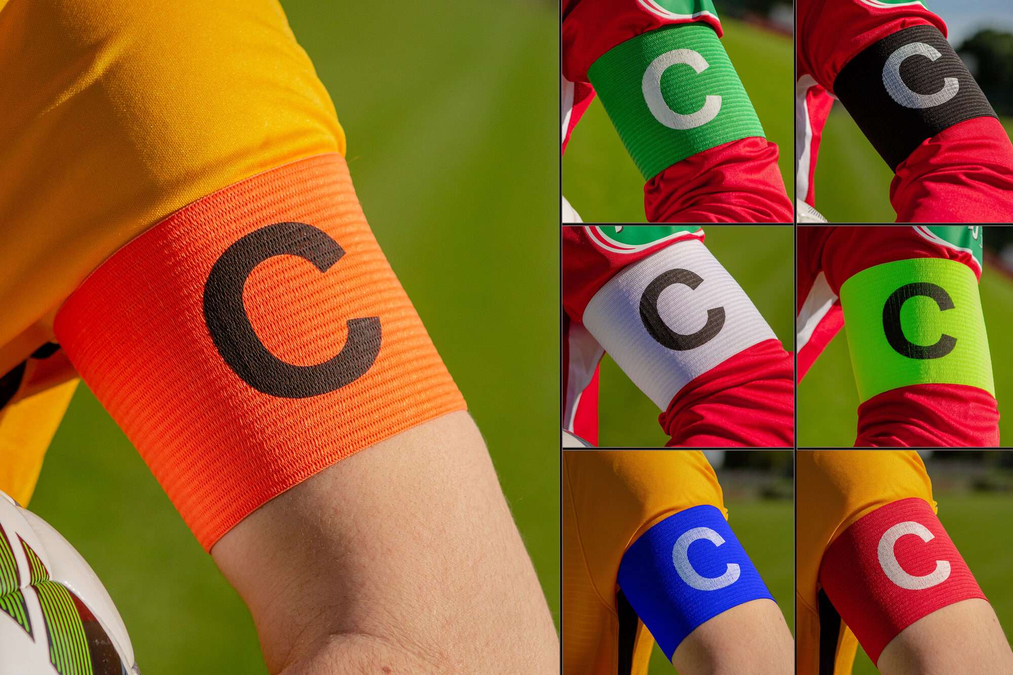 Image du produit : Brassard de capitaine 'C' - Couleur et taille au choix