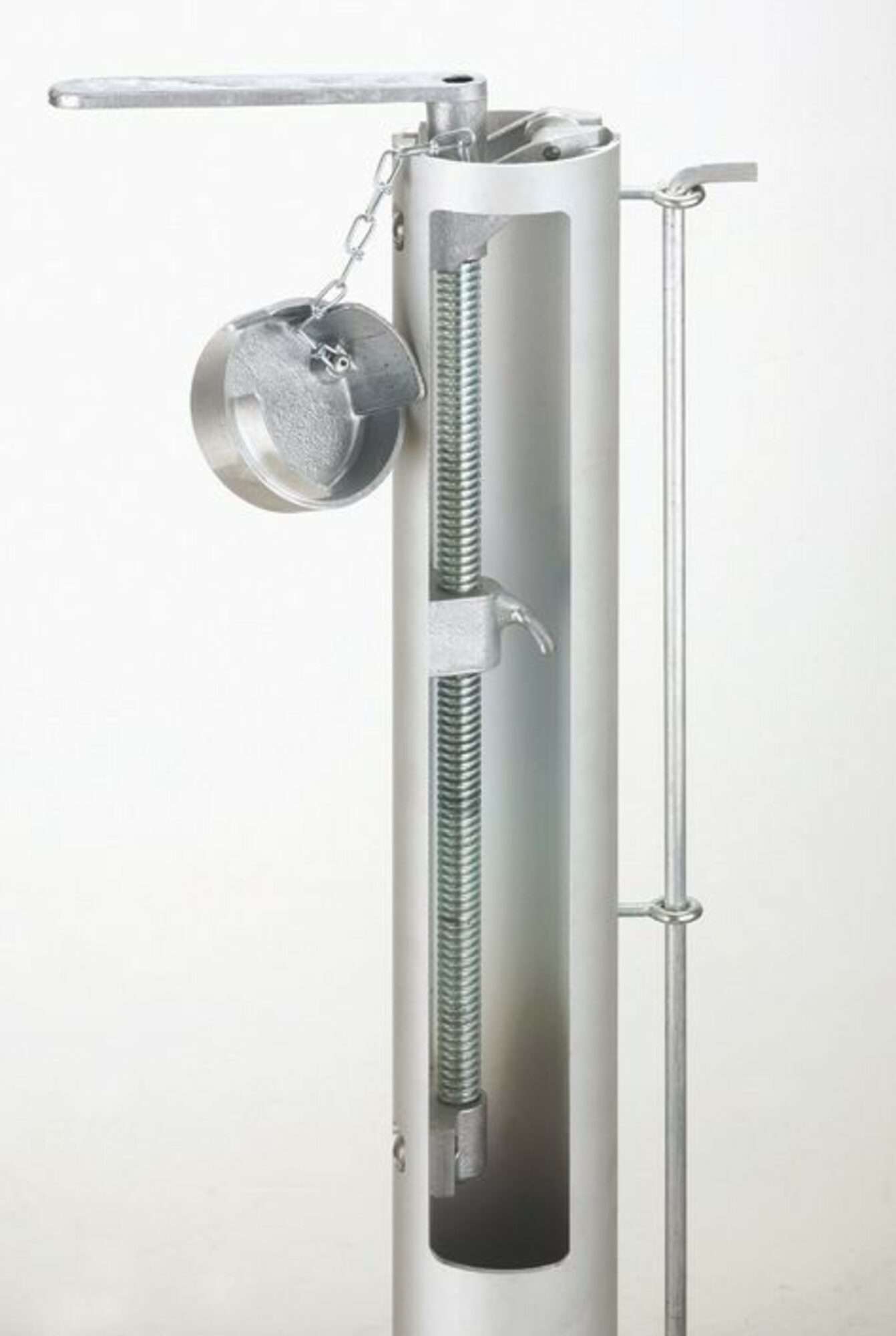 Image du produit : Poteaux de tennis ronds amovibles - aluminium avec fourreaux - Couleur au choix