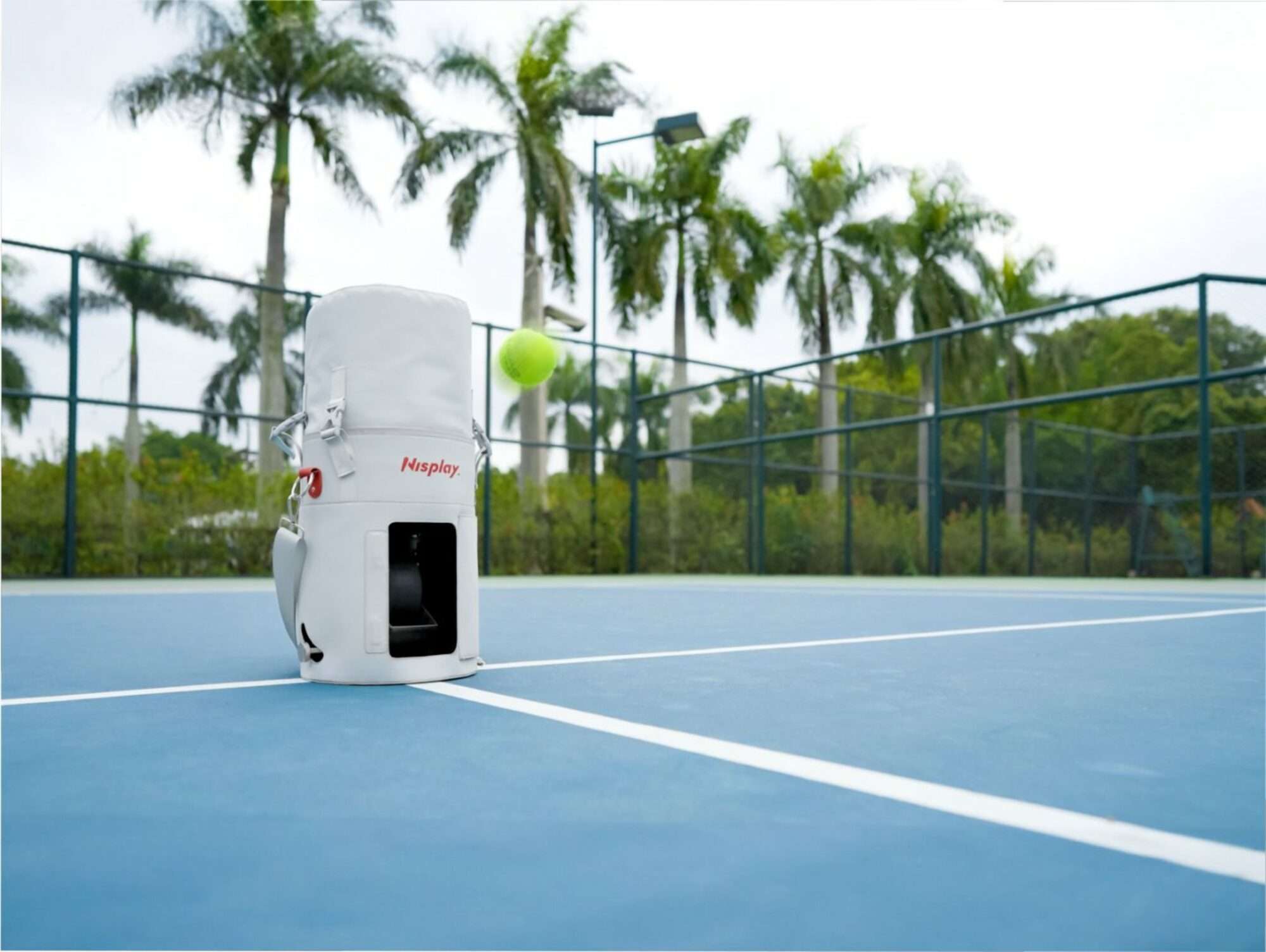 Image du produit : Machine lanceuse de balles de tennis - Blanche