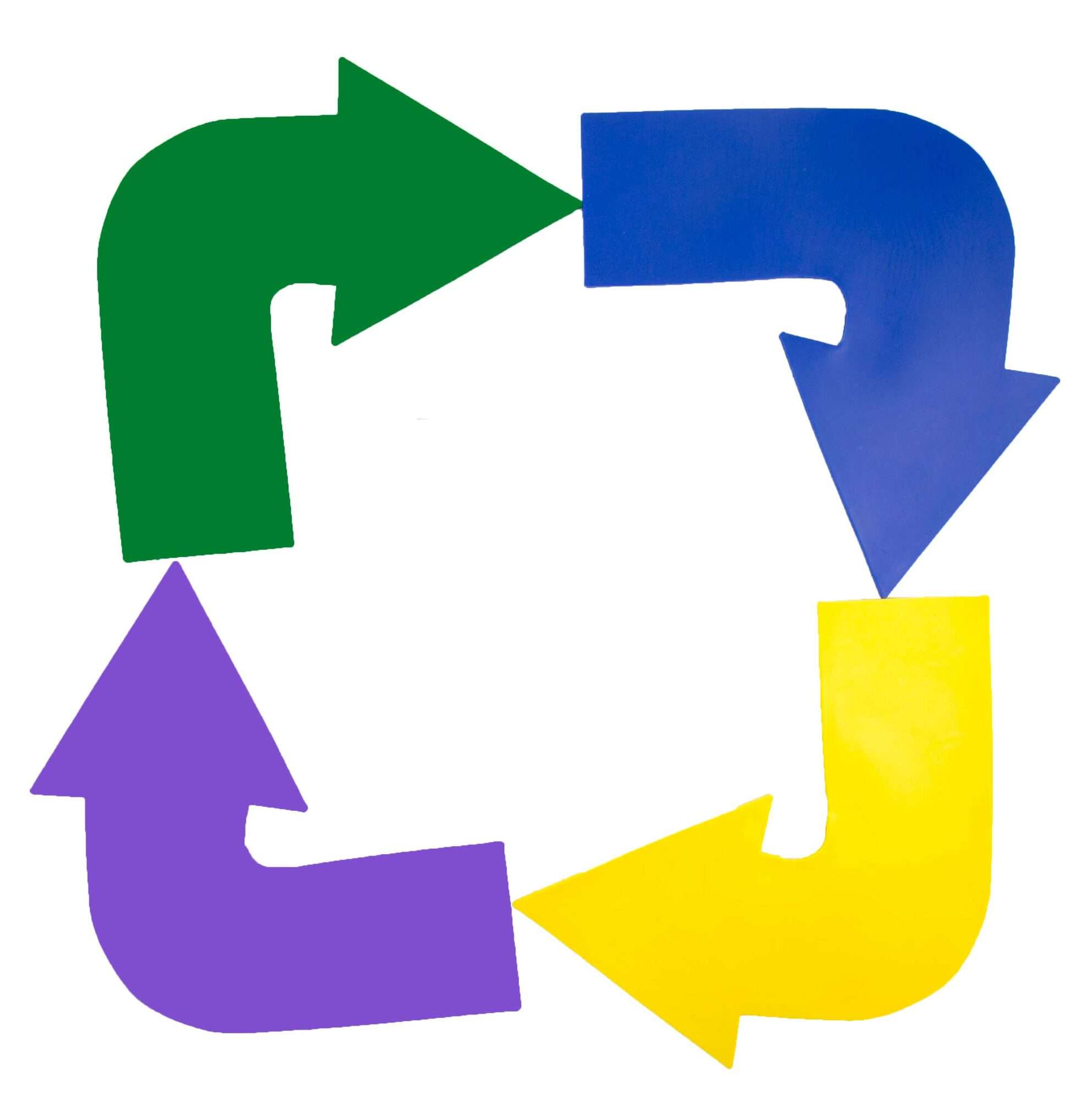 Image du produit : Marquage de sport scolaire : 4 flèches courbées