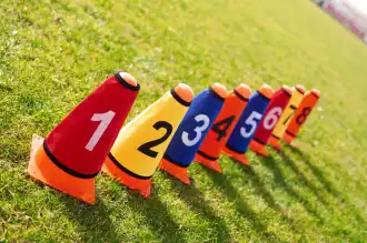 Cols de cônes numérotés