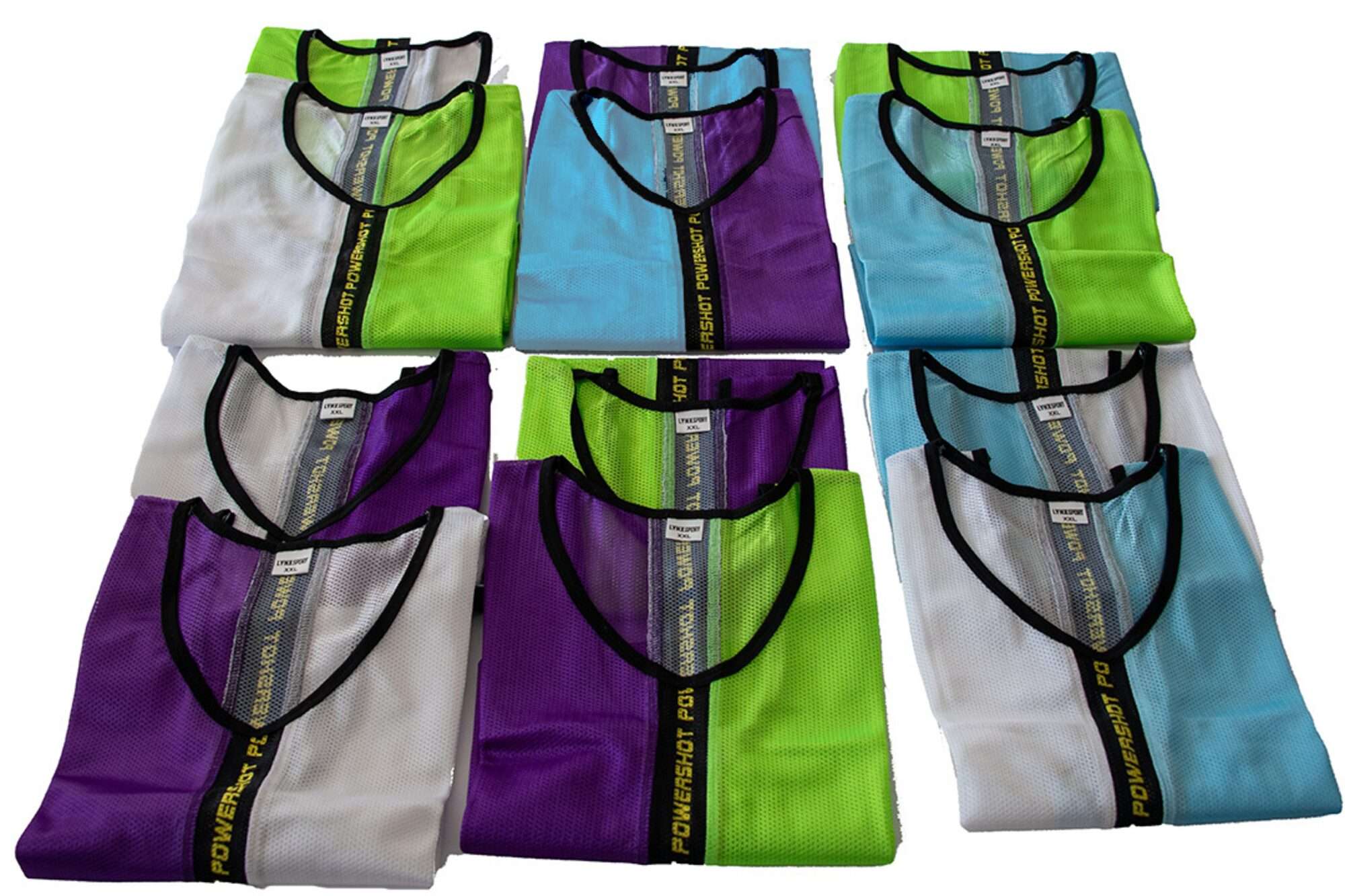 Image du produit : Lot de 12 chasubles bicolores POWERSHOT - Taille Enfant