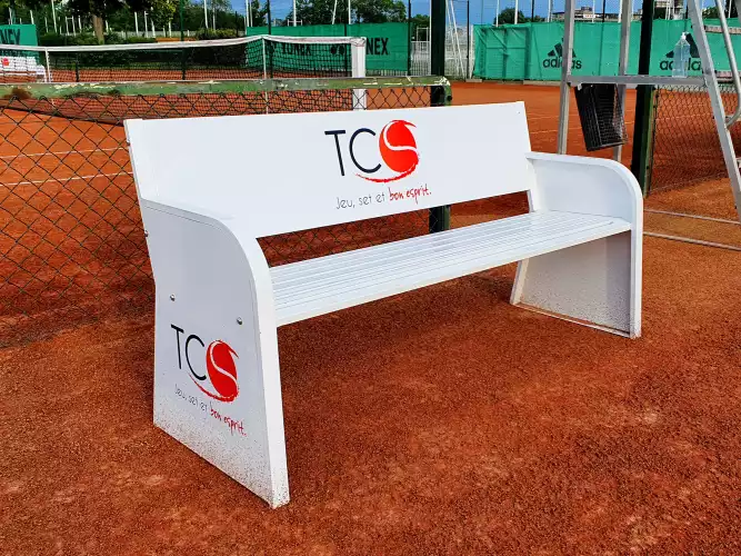 Image du produit : Banc de Tennis - personnalisable - en acier électrozingué - couleurs au choix