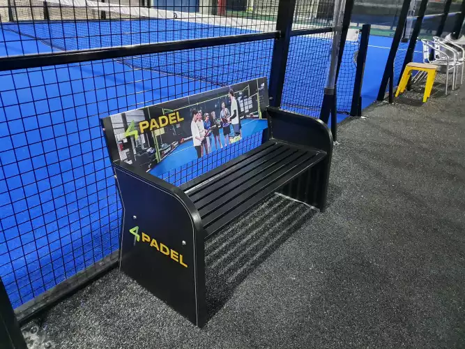 Image du produit : Banc de Tennis - personnalisable - en acier électrozingué - couleurs au choix
