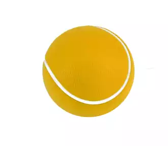 Balle de tennis en mousse 6.3cm, Jaune et blanc