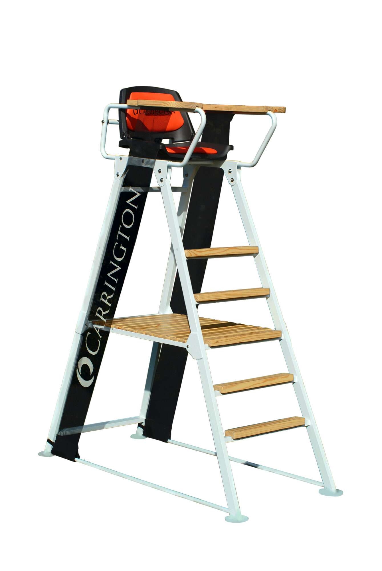 Image du produit : Chaise d'arbitre en aluminium + bois compétition blanc