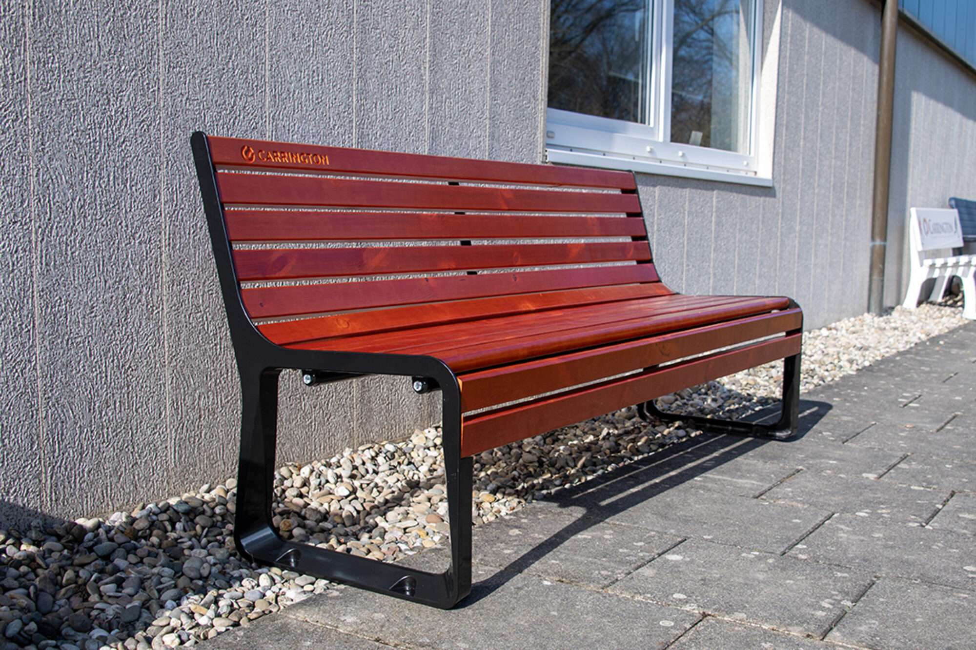 Image du produit : Banc tennis premium en bois avec dossier - 180 cm