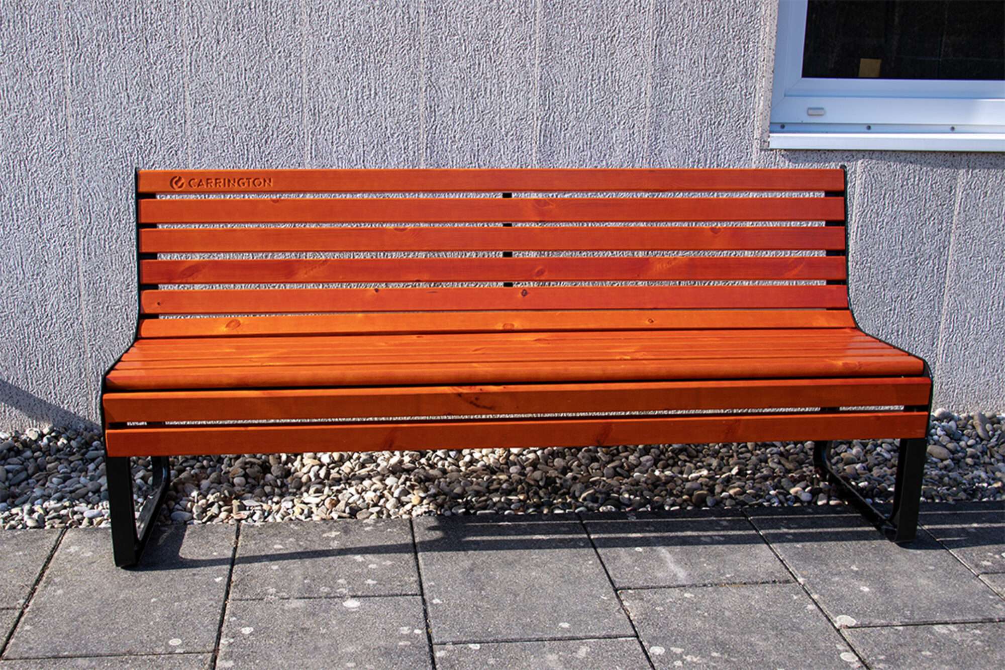 Image du produit : Banc tennis premium en bois avec dossier - 180 cm