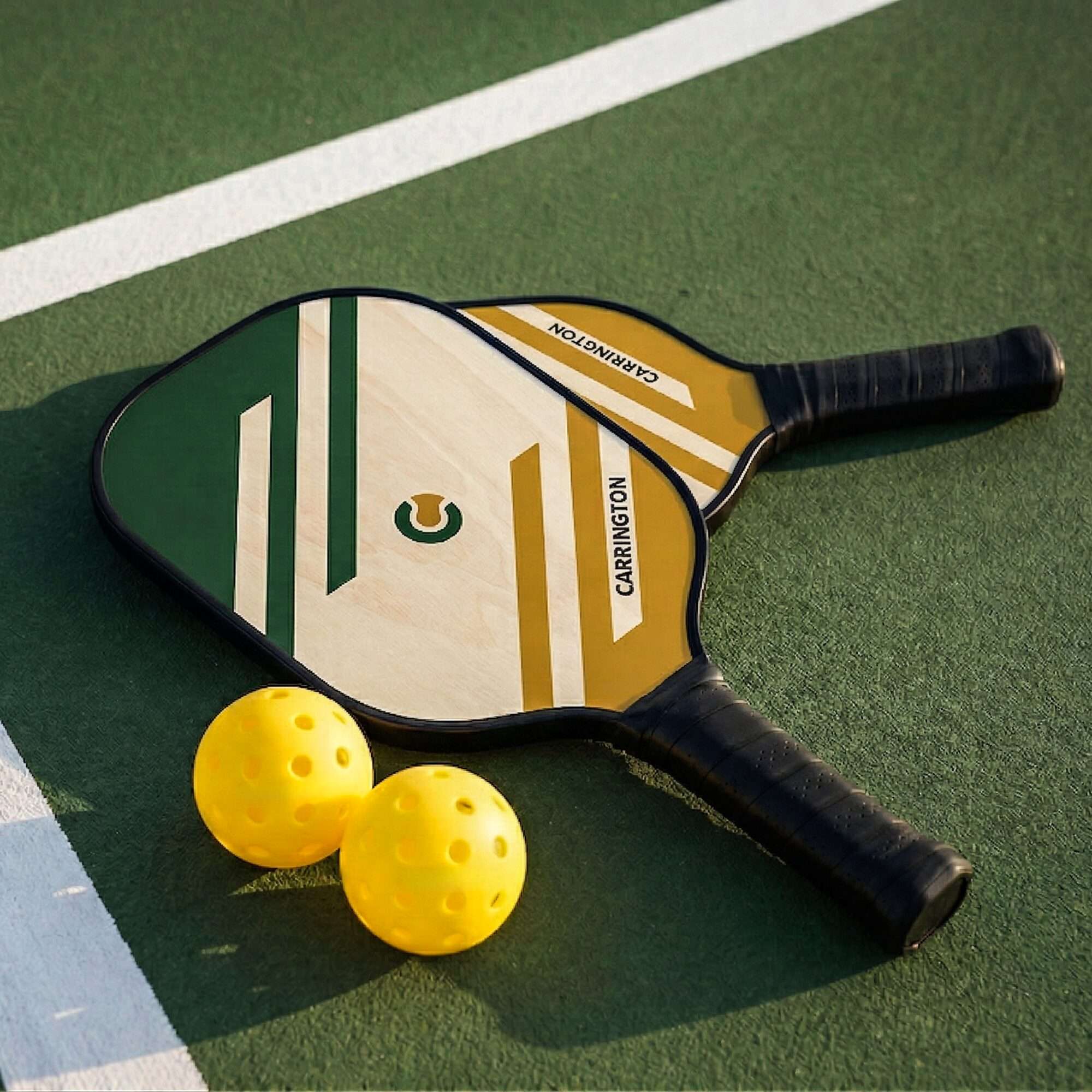 Image du produit : Pickleball - Raquette et balle en bois (lot de 2)