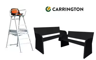 Kit Bancs et Chaise pour court de Tennis - Carrington