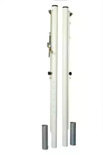 Poteaux de volleyball en acier Ø 90 mm 'compétition' - Avec fourreaux